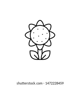 Sunflower icon. Simple thin line, outline vector of autumn icons for ui and ux, website or mobile application
