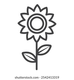 Sunflower icon Symbol mark in filled style