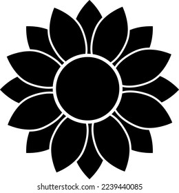 Sunflower Icon Symbol on white background..eps