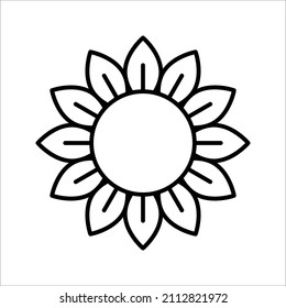 Sunflower Icon Symbol. Premium Quality In Trendy Style. vector illustration on white background