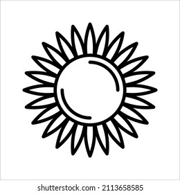 Sunflower Icon Symbol. Premium Quality In Trendy Style. vector illustration on white background