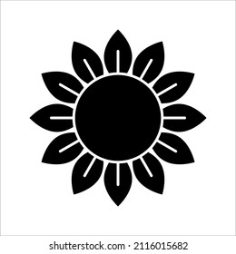 Sonnenblumen Symbol. Premium-Qualität im trendigen Stil. Vektorgrafik auf weißem Hintergrund