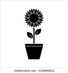 Sunflower Icon Symbol. Premium Quality In Trendy Style. vector illustration on white background