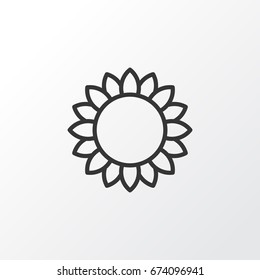 Sunflower Icon Symbol. Premium Quality Isolated Helianthus Element In Trendy Style.