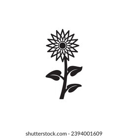 sunflower icon symbol sign vector