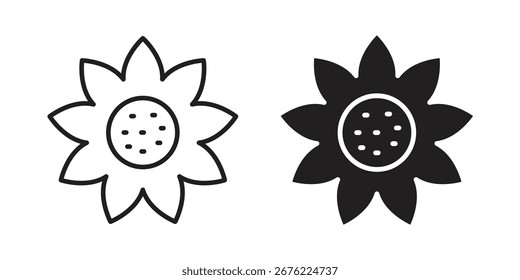 Sunflower icon symbol for your web designs. Icon logo, app, UI.