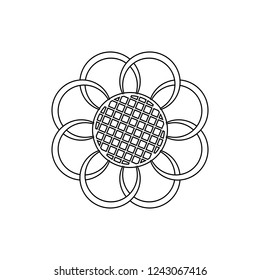 sunflower icon, vector