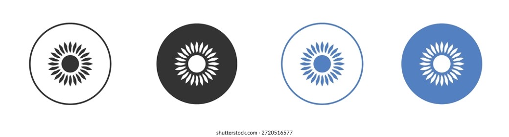 Icono de girasol Vector Clip ilustración de arte colección