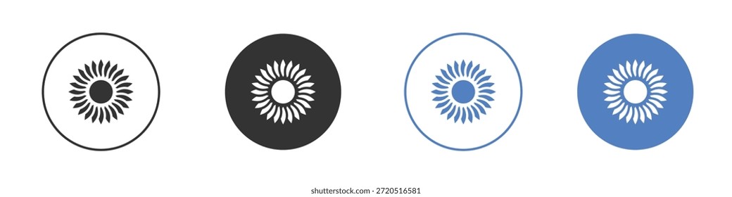 Icono de girasol Vector Clip ilustración de arte colección
