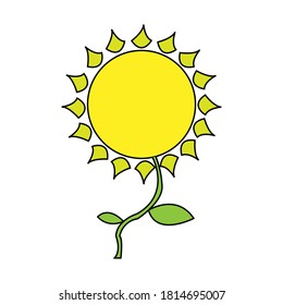 Sunflower icon vector design illustration