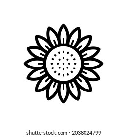 Vector de icono de girasol. signo de ilustración de flor. símbolo de jardín. logotipo de belleza.