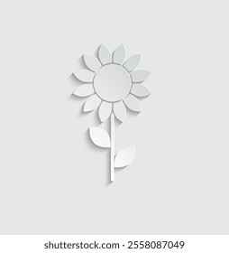 sunflower icon vector flower sign