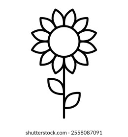 sunflower icon vector flower sign