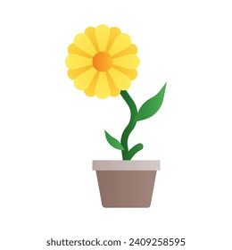 Sunflower icon vector in gradient fill style with high vector quality suitable for ui and spring season
