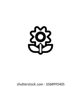 Sunflower icon. Vector sunflower illustration