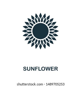 Sunflower icon vector illustration. Creative sign from sunflower icons collection. Filled flat Sunflower icon for computer and mobile. Symbol, logo vector graphics.