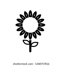 Sunflower icon, vector illustration. Flat design style. vector sunflower icon illustration isolated on white background, sunflower icon Eps10. sunflower icons graphic design vector symbols.