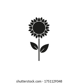 Sunflower icon. Vector illustration. Isolated. Flat design.