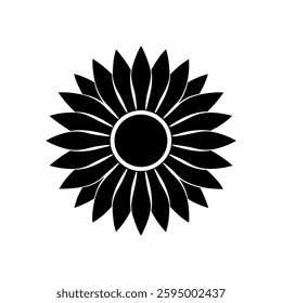 Sunflower icon. Vector illustration. Isolated. Flat design.