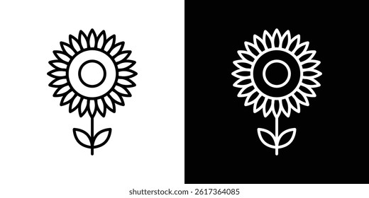 Sunflower icon. vector illustration, pictogram isolated. editable