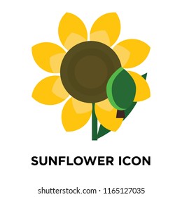 Sunflower icon vector isolated on white background, Sunflower transparent sign , nature symbols