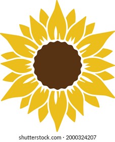 sunflower icon vector. Plant icon