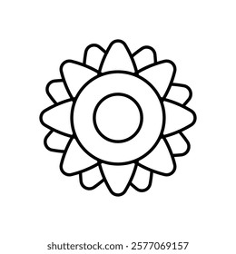 Sunflower icon vector stock illustration