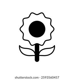 Sunflower icon vector stock illustration