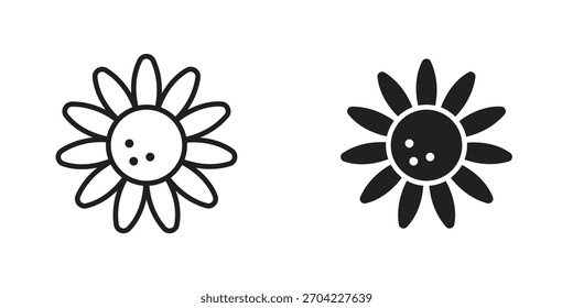 Vector de icono de girasol, símbolo, ilustraciones de logotipo