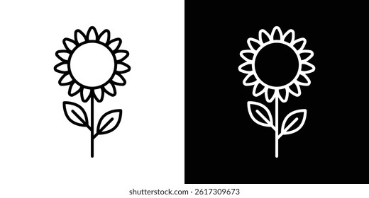Sunflower icon vector for web and mobile app. Symbol isolated.