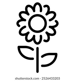 Sunflower icon for web, app, infographic, etc