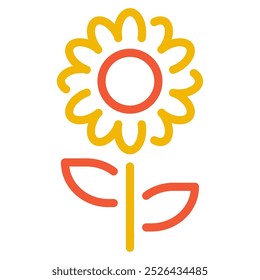 Sunflower icon for web, app, infographic, etc