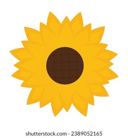 Sunflower icon, yellow flower, sunflower seed.