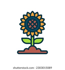 sunflower icon for your website, mobile, presentation, and logo design.