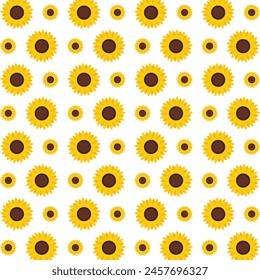 Sunflower ideal trendy multicolor repeating pattern vector illustration background design