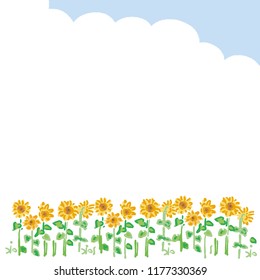 Sunflower illustration vector
