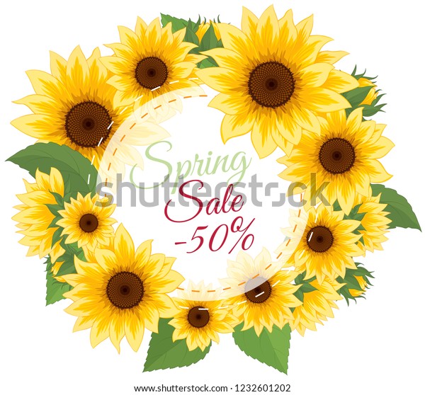 Download Sunflower Invitation Yellow Flowers Card Design Stock ...
