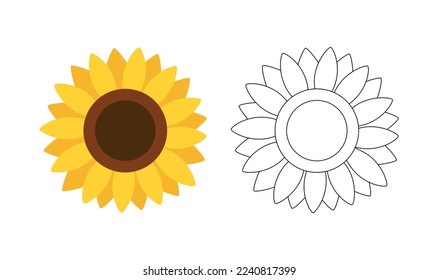 5,778 imágenes de Sunflower coloring page - Imágenes, fotos y vectores de  stock | Shutterstock