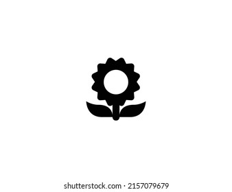 Sunflower isolated realistic vector icon. Sun flower illustration icon