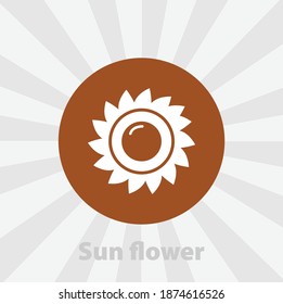 sunflower isolated vector icon. vegetables design element