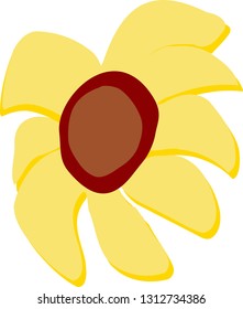 Sunflower Isolated Vector Illustration