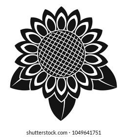 Sunflower leaf icon. Simple illustration of sunflower leaf vector icon for web