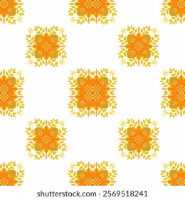 Sunflower Lemon mandala Pattern warn color