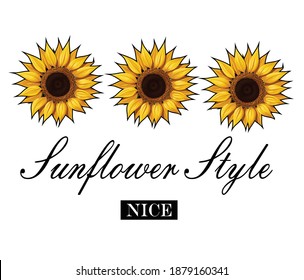 Sunflower Life Tshirt Slogan Stock Vector (Royalty Free) 1879160341 ...