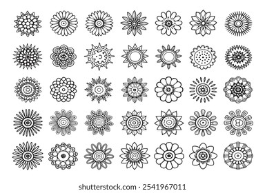 Sunflower Line Art Icon Clean Drawing.eps
