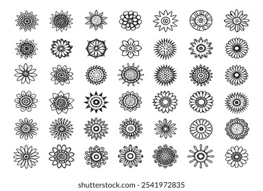 Sunflower Line Art Icon Simple Design.eps
