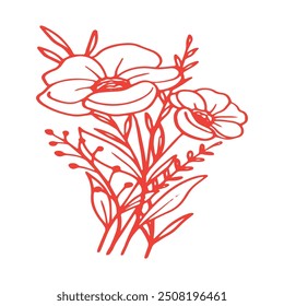 sunflower line art vector design