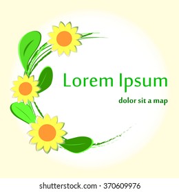 Sunflower for logo or background concept vector design