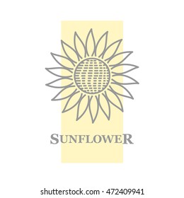 sunflower logo icon emblem vector