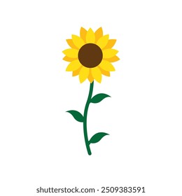 Sunflower logo icon illustration flat design